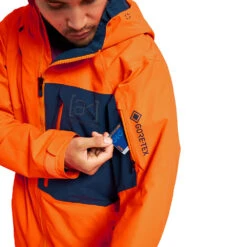 Burton [ak] Gore-Tex Cyclic Schneejacke Clownfish Orange/Dress Blue Herren -Ski Equipment Sale burton ak gore tex cyclic jacket 10002108802 01 gross