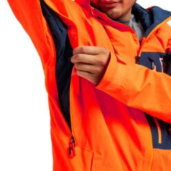 Burton [ak] Gore-Tex Cyclic Schneejacke Clownfish Orange/Dress Blue Herren -Ski Equipment Sale burton ak gore tex cyclic jacket 10002108802 02 gross