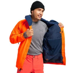 Burton [ak] Gore-Tex Cyclic Schneejacke Clownfish Orange/Dress Blue Herren -Ski Equipment Sale burton ak gore tex cyclic jacket 10002108802 04 gross