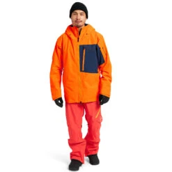 Burton [ak] Gore-Tex Cyclic Schneejacke Clownfish Orange/Dress Blue Herren -Ski Equipment Sale burton ak gore tex cyclic jacket 10002108802 06 gross