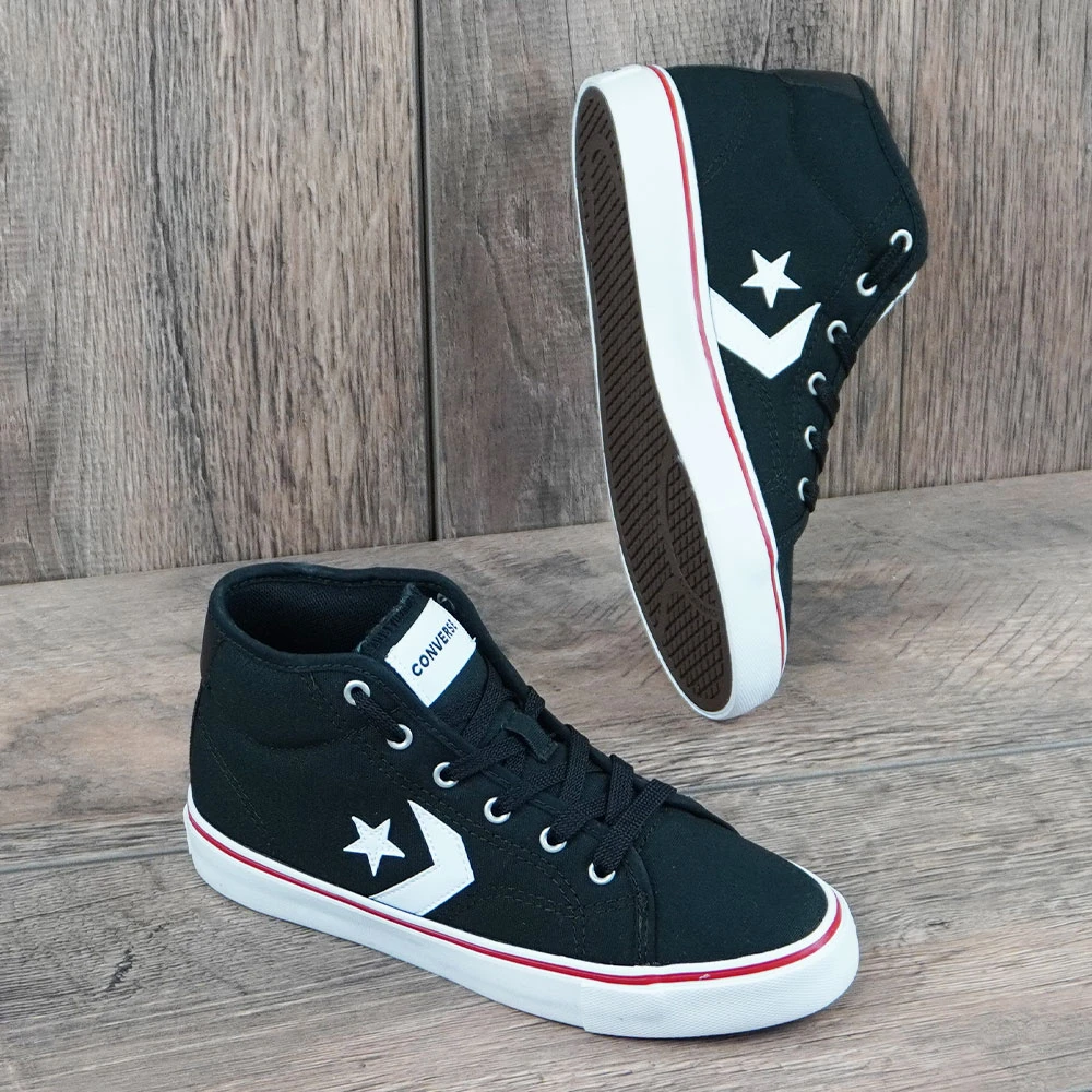 Converse Star Replay Mid Turnschuhe Black/Black/White Damen, Herren 4 Converse Star Replay Mid Turnschuhe Black/Black/White Damen, Herren - Image 2