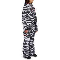 DC Vanguard Jumpsuit Schneeanzug Zebra White Damen -Ski Equipment Sale dc vanguard jumpsuit adjts03001 xwwk 02 gross