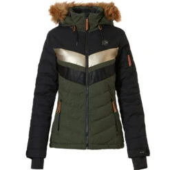 Rehall Karina-R Skijacke Olive Melange Damen -Ski Equipment Sale rehall karina 60017 4010 03 grossWHcst4spJAIM9