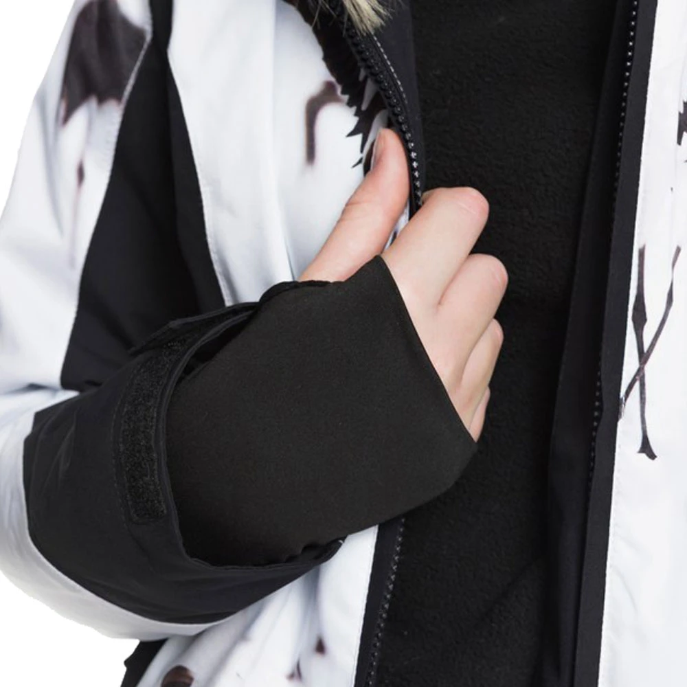 Roxy Jet Ski Snowboardjacke True Black White Birds Damen 9 Roxy Jet Ski Snowboardjacke True Black White Birds Damen - Image 7