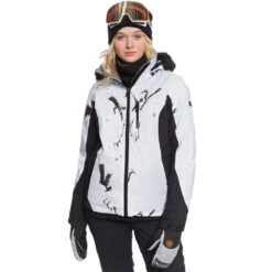 Roxy Jet Ski Snowboardjacke True Black White Birds Damen