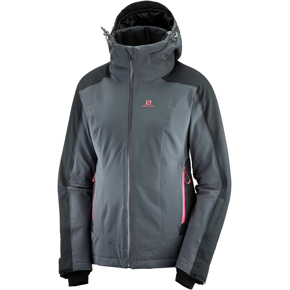 Salomon Brilliant Skijacke Ebony/Black Damen 5 Salomon Brilliant Skijacke Ebony/Black Damen - Image 3