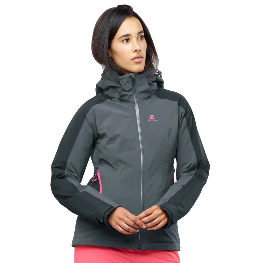 Salomon Brilliant Skijacke Ebony/Black Damen 3 Salomon Brilliant Skijacke Ebony/Black Damen