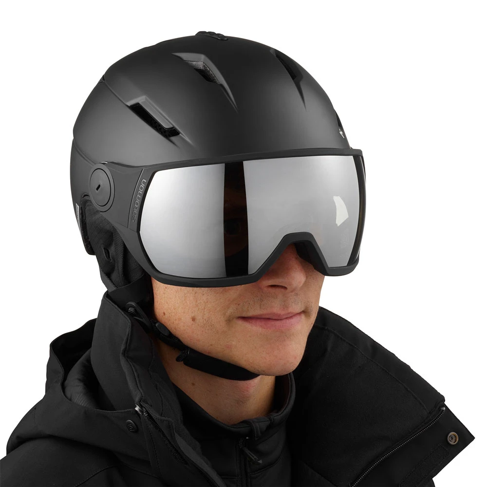 Salomon Pioneer Visor Skihelm Black/Silver Uni Herren 4 Salomon Pioneer Visor Skihelm Black/Silver Uni Herren - Image 2
