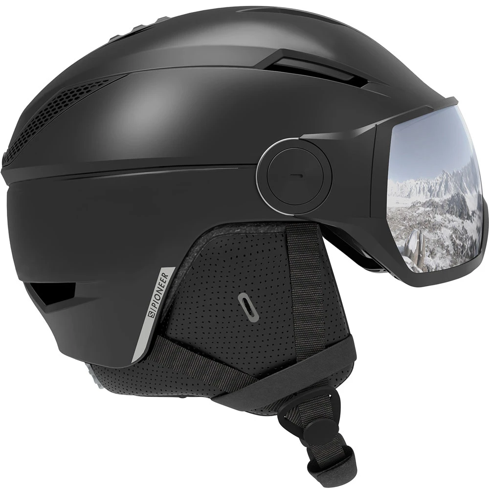 Salomon Pioneer Visor Skihelm Black/Silver Uni Herren 3 Salomon Pioneer Visor Skihelm Black/Silver Uni Herren