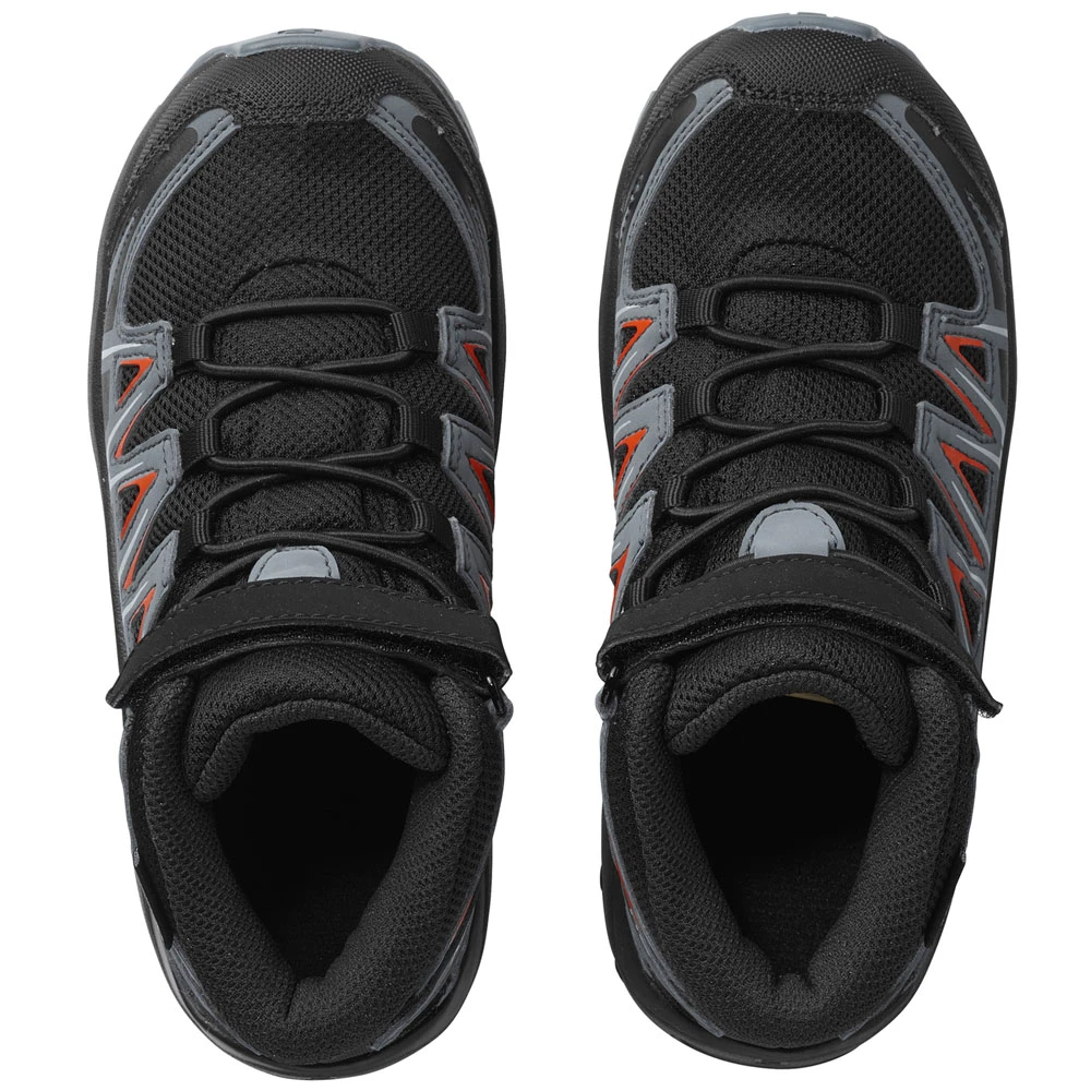 Salomon XA Pro 3D Mid Outdoorschuhe Black/Stormy Weather/Cherry Tomato Kinder 4 Salomon XA Pro 3D Mid Outdoorschuhe Black/Stormy Weather/Cherry Tomato Kinder - Image 2