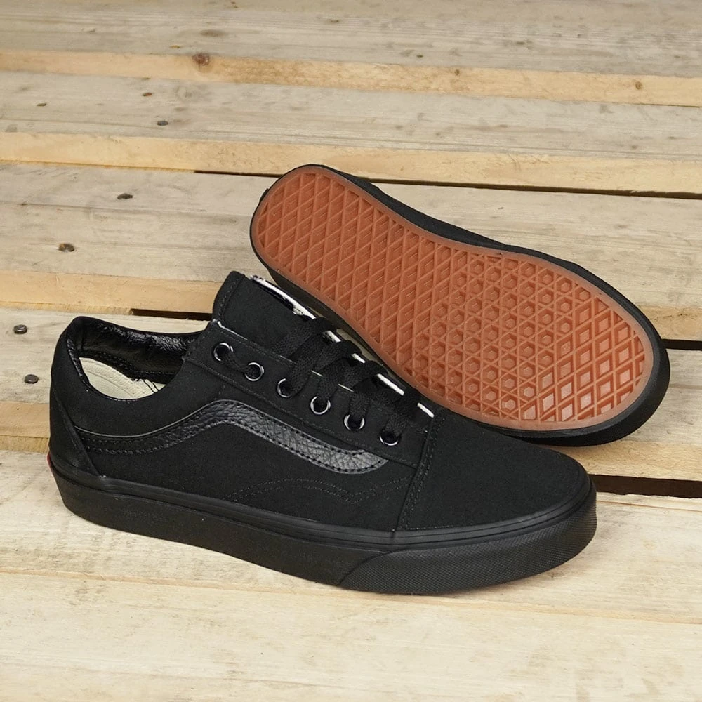 Vans Old Skool Skateschuhe Black/Black Damen, Herren 9 Vans Old Skool Skateschuhe Black/Black Damen, Herren - Image 7